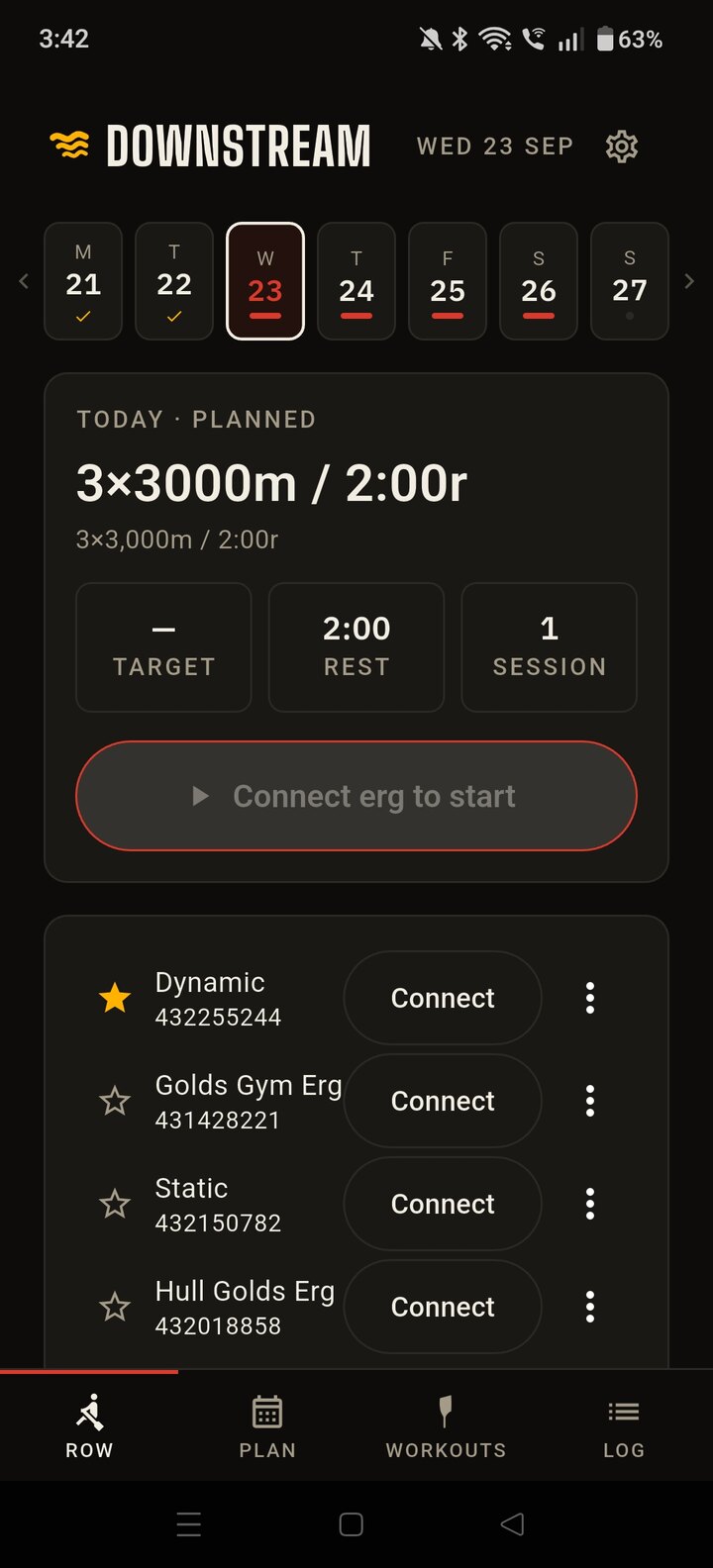 Downstream — today's session on your phone